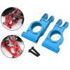 2X RC Car Rear Hubs Upgrade Parts for 1:7 Scale 7303 Vehicle Model - Metal Steering Hub Assembly Replacement (5.4cmx2.5cm)- Blue view 3