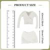 1:6 Scale Female Figure Clothing Set - Crop Top and Short Skirt for 12 Inch Doll Dress Up- White view 2