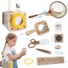 Bug Catcher Kit for Kids, 10 PCS Outdoor Explorer Set with Insect Cage, Butterfly Net, Magnifying Glass, Compass & ID Cards, STEM Nature Exploration Toys for Boys Girls, Backyard Adventure Gift view 1