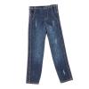 1/12 Scale Action Figures Denim Pants, Miniature Apparel for 6 Inch Dolls, Handcrafted Doll Wardrobe- Blue view 1
