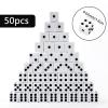 50 Pieces White Dice Set 16mm Standard Game Dices Acrylic 6 Sided White Bulk Casino Dice for Casino Theme Party Board Games Vegas Birthday Party Supplies (Square Corner) view 2