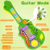 Dinosaur Kids Guitar 2-in-1 Musical Instruments for 3 4 5 Year Old Boys Girls Gifts, Toddler Electric Guitar Piano Toy with Strap & Dino Design (Green) view 4