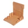 Interlocking Display Base Model Kit Display Stand with Modular Design for Toy Storage Garage Machine Nest Building Tools Holder DIY Hobby System- Khaki view 1