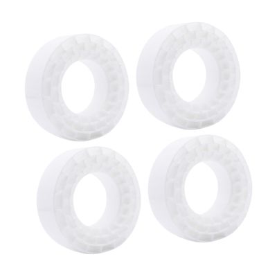 4X Waterproof Silicone Tire Inserts for 1/10 RC Crawler Trucks 95-97mm Wheels, 3.39x1.10 inch RC Car Accessories with Enhanced Traction- White