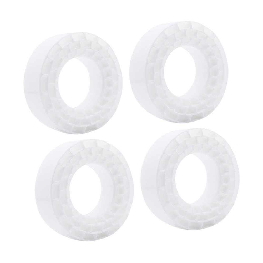 4X Waterproof Silicone Tire Inserts for 1/10 RC Crawler Trucks 95-97mm Wheels, 3.39x1.10 inch RC Car Accessories with Enhanced Traction- White