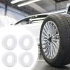 4X Waterproof Silicone Tire Inserts for 1/10 RC Crawler Trucks 95-97mm Wheels, 3.39x1.10 inch RC Car Accessories with Enhanced Traction- White view 3