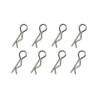 RC Parts For HSP 02053 94122 94123 94166 94155 94177 94188 1/8 8pcs Stainless Steel Bend Body R Clips RC Car Repairs Accessories(Silver) view 1