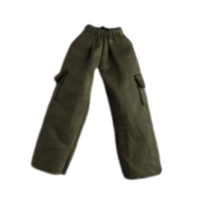 1/12 Scale Male Doll Cargo Pants Straight Leg Miniature Outfit for 6 inch Action Figures BJD Dolls Accessories- Green