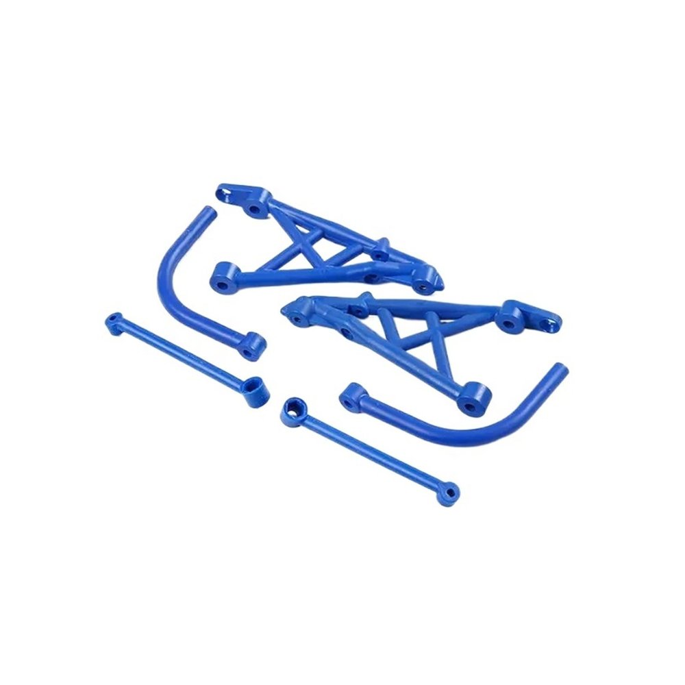 DMSHAETS Nylon Front Head Kit Or Rear Shock Absorber Support Tower Set Compatible with 1/5 HPI ROFUN ROVAN KM Baja 5B 5T 5SC Parts(Rear Blue)