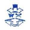 DMSHAETS Nylon Front Head Kit Or Rear Shock Absorber Support Tower Set Compatible with 1/5 HPI ROFUN ROVAN KM Baja 5B 5T 5SC Parts(Rear Blue) view 2