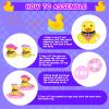 2PCS Cowboy Rubber Duck Car Decorations Set with Hat, Sunglasses, Scarf, Toy Gun, Necklace & Swim Ring - Funny Dashboard Ducks for Car Interior, Office, Home Decor Gift view 4
