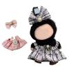 12cm Mini Dolls Clothes(NO Doll), 2 Pack Dolls Cute Outfit Accessories with , Small Clothes Set for Doll, Gift for Women(Black and Pink) view 1