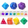 10CM (4Inch) Jumbo Foam 7pcs Polyhedral Dice Set, Large Rainbow Colors RPG Foam Dice for Games, Learning Resources view 2