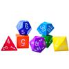 10CM (4Inch) Jumbo Foam 7pcs Polyhedral Dice Set, Large Rainbow Colors RPG Foam Dice for Games, Learning Resources view 3
