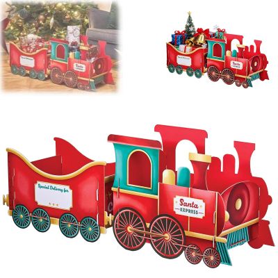 Christmas Presents Trains, DIY Santas Gift Train Deliver Holiday Cheer in Style, Cardboard Christmas Pr-esent Train, Gift & Candy Holder, Holiday Party Centerpiece, Family Christmas Decoration
