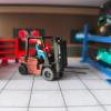 1/64 Scale Diorama Diecast Car Garage Forklift Model Prop with Magnetic Lifting Board, Warehouse Repair Scene Display Diorama Set (Red-Wheels are Movable) view 3