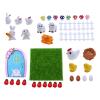 1/12 Dollhouse Easter Decoration Miniature Decor Accessory DIY Craft Set of 38 Pieces Spring Scene view 1
