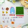 1/12 Dollhouse Easter Decoration Miniature Decor Accessory DIY Craft Set of 38 Pieces Spring Scene view 2