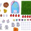 1/12 Dollhouse Easter Decoration Miniature Decor Accessory DIY Craft Set of 38 Pieces Spring Scene view 4