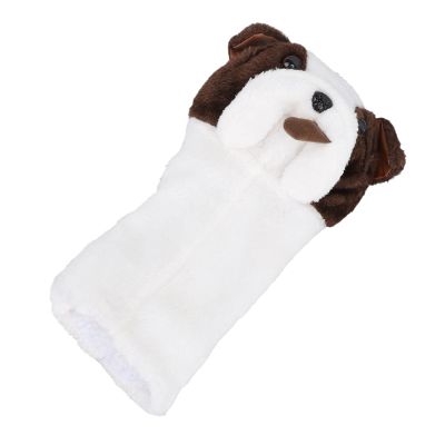 Chiyyak Backling Head Cover, Cute Cartoon Dog, Washable Plush Fabric, Thickened Inner Lining, Shockproof, Racket Protective Lid for Accessories
