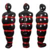 Black Latex Catsuit Inflatable Sleeping Sack Bag with Red Straps and Zipper,Black and Red,Men-XXL view 1