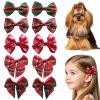10 Pcs Mini Christmas Baby Hair Clips Cute Holiday Hair Accessories for Toddlers Kids Pets Christmas Gift view 1