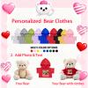 3 PCS Custom Teddy Bear Clothes with Photo Name, Personalized Stuffed Animal Clothing Fit 8 to 16inch Stuffed Bear Clothing, Personalized Doll Clothes Make Your Own Plush Doll Shirt view 2