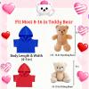 3 PCS Custom Teddy Bear Clothes with Photo Name, Personalized Stuffed Animal Clothing Fit 8 to 16inch Stuffed Bear Clothing, Personalized Doll Clothes Make Your Own Plush Doll Shirt view 3
