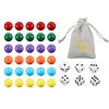 Marble for Games, 30Pcs Replacement Marbles with 1 Storage Bag, 6 Colors, 7 inch view 1