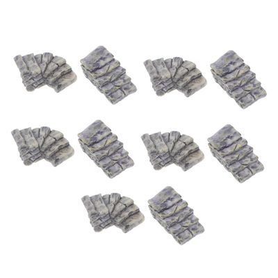 10Pcs Resin Miniature Stone Steps for DIY Micro Landscape Bent and Straight Stairs for Fairy Gardens Dollhouses Fish Tank Ornaments Garden and Desktop Decoration