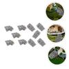10Pcs Resin Miniature Stone Steps for DIY Micro Landscape Bent and Straight Stairs for Fairy Gardens Dollhouses Fish Tank Ornaments Garden and Desktop Decoration view 3