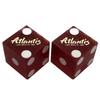 Authentic Nevada Craps Dice - Wide Selection Genuine Casino Table-Played Dice Pairs from Lake Tahoe, Reno & Other Nevada Destinations (Matching, Reno Atlantis - Red Frosted) view 1