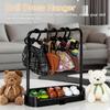 15-17cm Doll Clothes Hanger Shoes Stand with Base, 10 Pcs Clothes Hangers for Doll Accessories, Frame with Drain Hole Durable Plastic Dolls Wardrobe Organizer for Dollhouse Decor(Black) view 2