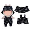 17cm Labubu Clothes Set (No Doll) - 4PCS Denim Overalls with Hat, Camera, Shoes - Complete Cute Fashion Outfits Doll Clothing Accessories for Labubu Doll Dress Up ( Black ) view 2