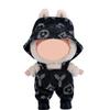17cm Labubu Clothes Set (No Doll) - 4PCS Denim Overalls with Hat, Camera, Shoes - Complete Cute Fashion Outfits Doll Clothing Accessories for Labubu Doll Dress Up ( Black ) view 4
