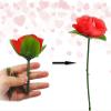 5-Pack Collapsible Rose Magic Tricks - Instant Flower Appearance Illusion for Close-Up Magic Shows, Street Performances and Party Pranks | Flexible Alloy Petals (Crimson Red) view 3