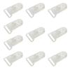10-Pack Pacifier Clip Replacement Ends - BPA-Free Plastic Fasteners for DIY Baby Crafts, Sewing Bibs & Blankets Straps (3/4 Inch, Transparent) view 1