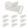 10-Pack Pacifier Clip Replacement Ends - BPA-Free Plastic Fasteners for DIY Baby Crafts, Sewing Bibs & Blankets Straps (3/4 Inch, Transparent) view 3