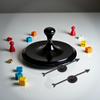 2Pcs Spinner Game Engaging Board Arrow Set Home and School Party Spinners Plastic Craft with Suction Cup Board Games Accessories (Black) view 4