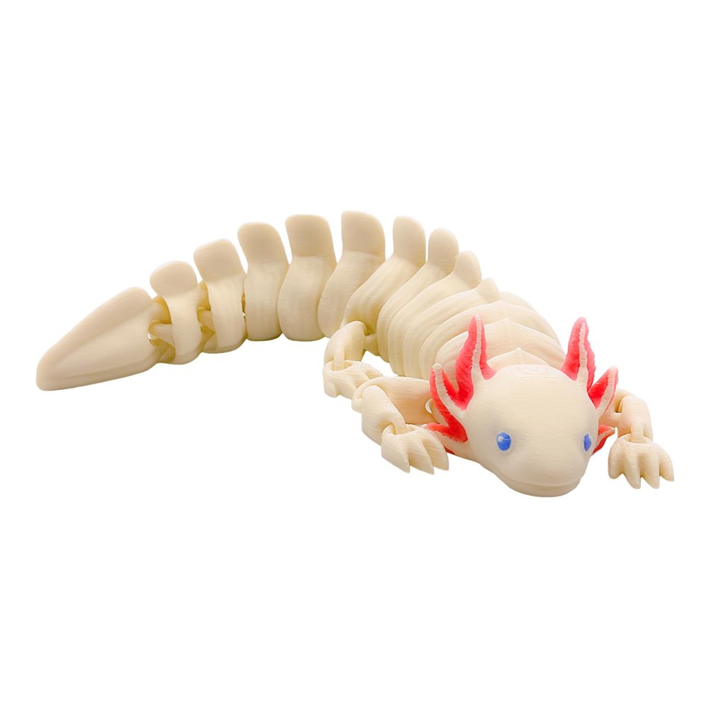 BuQueHM 3D Printed Axolotl-Flexible Articulated 3D Animals for Stress Relief & Unique Desk Decor