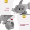 Abaodam Plush Shark Snap Bracelet Kids Slap Band Stuffed Animal Hugger Wristband Toy for Dress up and Party Favor view 3
