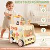 Pithfor Wooden Activity Cube Push Walker, Wooden Baby Walker, Montessori Toys for Babies 10-12 Months 1 2 3 Years Old Boys & Girls, Help Learning to Walk & Sit-to-Stand view 3