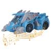 Chiyyak 2-in-1 Electric Dinosaur Car for Kids, LED Light, Music, Transforming Dinosaur Car, Fog Spray, Dinosaur Distortion Car (Blue) view 3