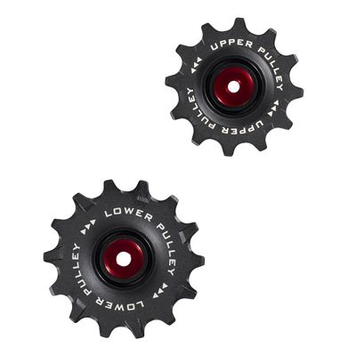 TRiPEAK 12/14T Jockey Wheel Pulley Set, 2 pcs for SRAM 12 Speed E-Tap AXS RED E1/Force E1 Road Rear Derailleur, Black (Stainless Steel)