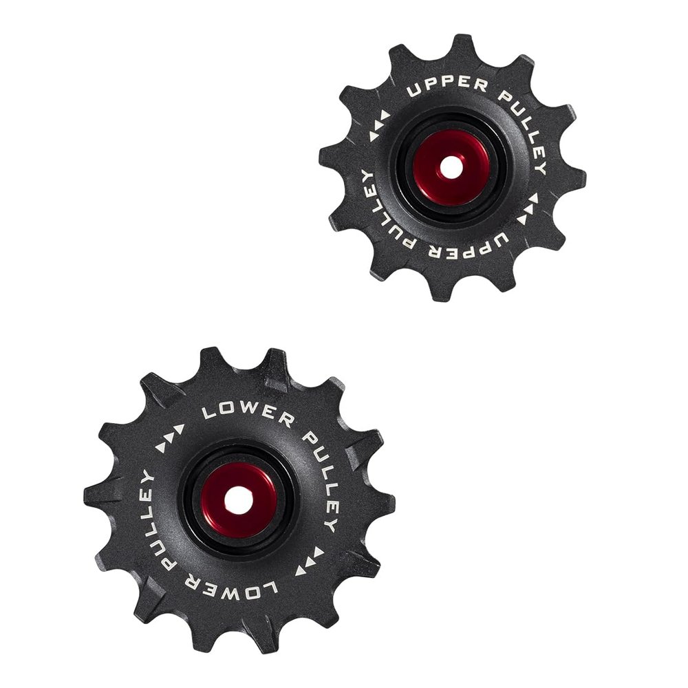 TRiPEAK 12/14T Jockey Wheel Pulley Set, 2 pcs for SRAM 12 Speed E-Tap AXS RED E1/Force E1 Road Rear Derailleur, Black (Stainless Steel)