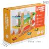 Wooden Race Track Car Ramp Toy Set with 6 Mini Cars, Educational Vehicle Playset for Toddlers 1-3 Years view 4