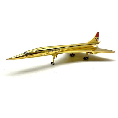 12 Inch 1/200 British Concorde Airplane Model Jet Diecast Metal Plane Model Aircraft Kit for Display Collectibles Collection Or Gift