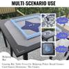 31.5x31.5 Inch Multi-Game Table Cover - Non-Slip, Noise Reducing Mahjong Mat with Geometric Compass Design & Carry Bag - for Board Games, Poker, Mahjong Nights (Navy) view 3