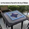 31.5x31.5 Inch Multi-Game Table Cover - Non-Slip, Noise Reducing Mahjong Mat with Geometric Compass Design & Carry Bag - for Board Games, Poker, Mahjong Nights (Navy) view 4