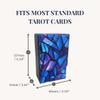 Boltquan Tarot Card Holder with Blue Interior  Fold-Top Case with Magnetic Lid Closure  Fits Standard Tarot Decks  Outer Dimensions 5.39 x 3.38 x 2 Inches (Prismara) view 3